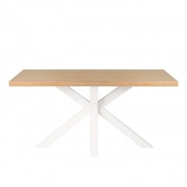 mesa-fija-casia-160-tapa-roble-patas-blanco
